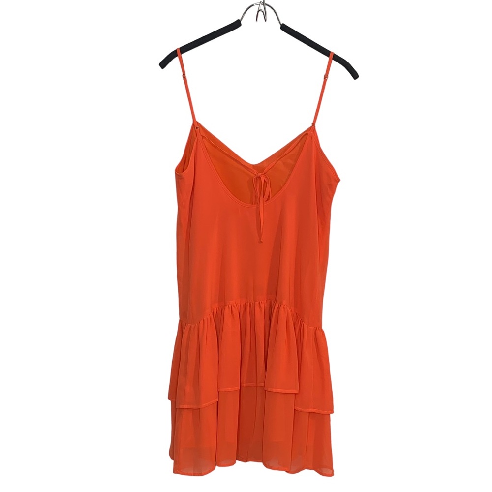 BCBGeneration V Neck Double Ruffle Mini Dress Sz S - Picture 4 of 10